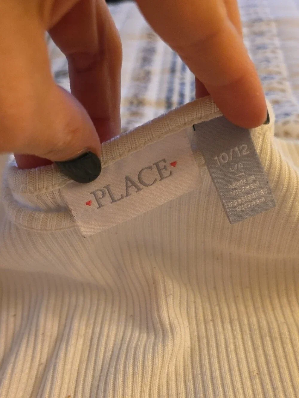 The Children's Place Cream Ribbed Top with Red Plaid Skirt Dress